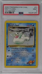 V1623: 2000: Misty's Seel: 91/132: 1ST Edition: Gym Challenge: PSA: 9: MINT: 102261264